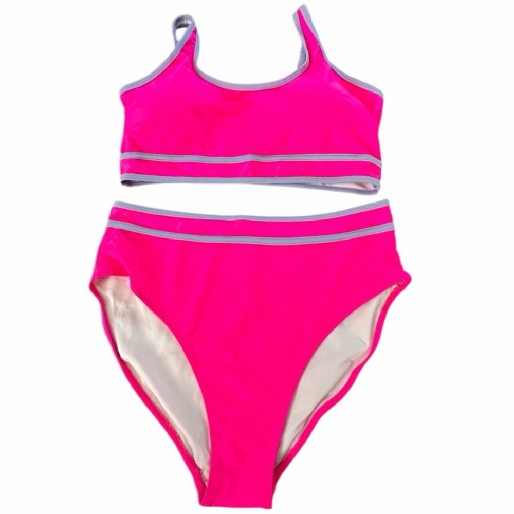 BMJL Bikini Sets Sporty Swimsuit Color Block Cheeky High Cut - Size L - NWT